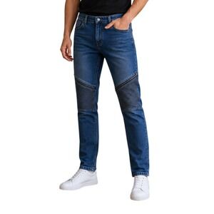 Black Blue Medium Wash Skinny‎ Flex Jeans Men's 30x32